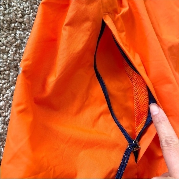 Rlx Polo Sport Men's L Orange Full Zip Windbreaker Nylon Jacket Armpit Vent - Picture 7 of 11